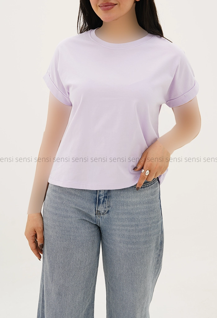 کراپ باکسی آستین دوبل کد1005429